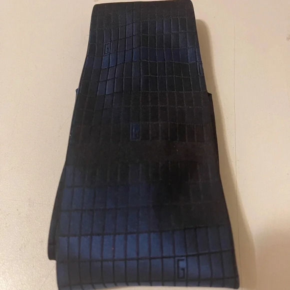 Gucci Gg Pattern Tie Made In Italy Silk Thick Black mens tie, long. - Picture 3 of 12